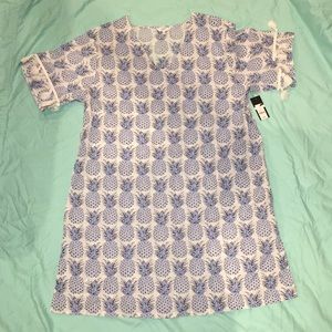 NWT CROWN AND IVY PINEAPPLE COVER UP TASSEL XL